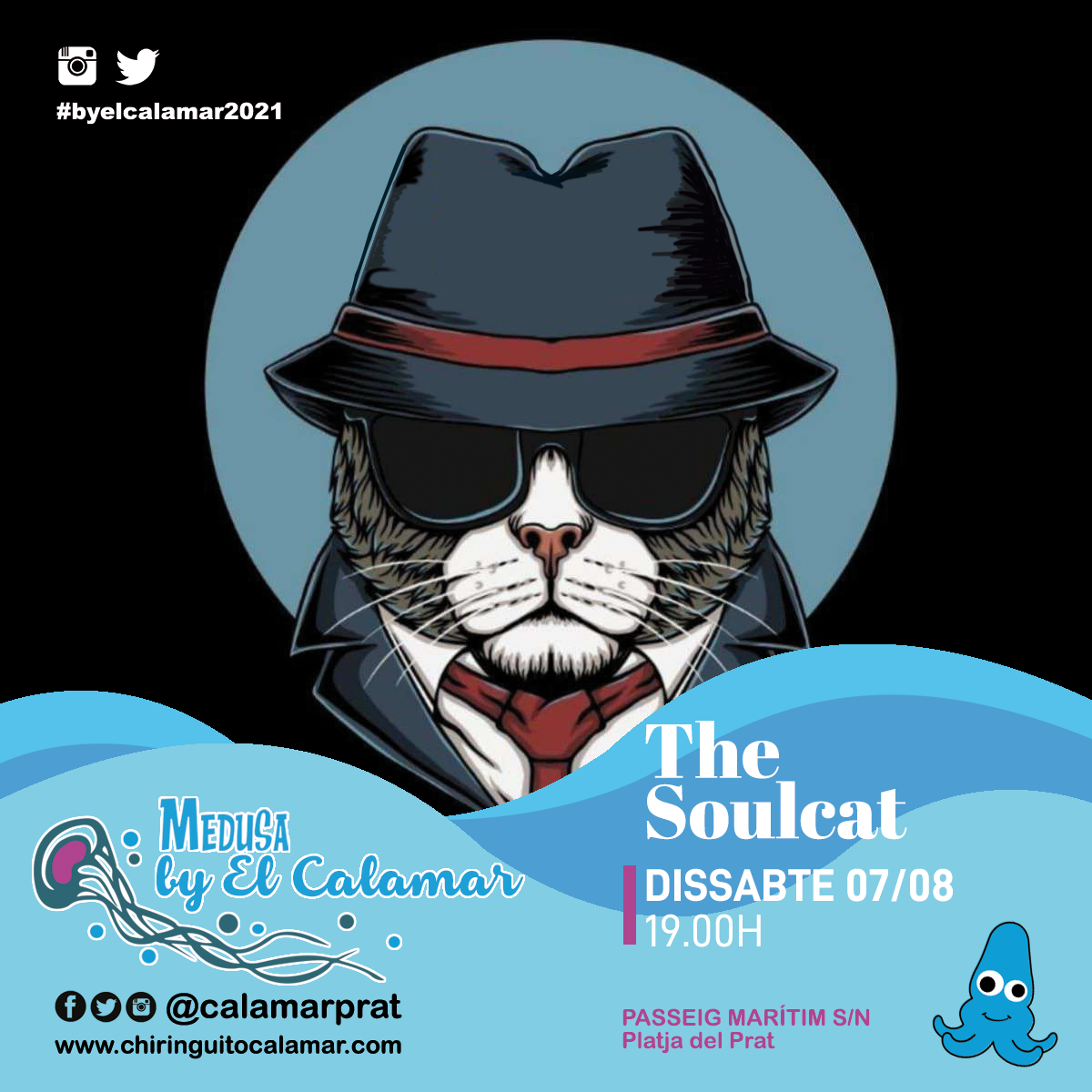 THE SOULCAT, BANDA VERSIONS SOUL, Medusa by El Calamar, Platja del Prat, El Prat, Barcelona